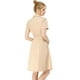 thumbnail image 5 of Vestido camisero de algodón con cuello abotonado y vestidos tipo safari para mujerBeige XL, 5 of 6