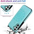 thumbnail image 4 of A14 Phone Case,Designed for Samsung Galaxy A14 5G Case Wallet with Card Holder,Mandala Emboss PU Leather with Kickstand Credit Card Slots Magnetic Clasp Slim Flip Case for Galaxy A14 5G (Mint), 4 of 14