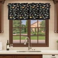 thumbnail image 6 of 2 Pack Valances for Window, Black Dinosaur Short Curtains for Kitchen Bedroom Living Room, Vintage Letters Farm Animals Rod Pocket Small Window Treatment Valance Drapes 60 x 18 Inch, 6 of 8