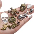 thumbnail image 5 of Accesorio, dije de cabeza de calavera multiestilo, colgante de hueso de esqueleto, dijes de Halloween Steampunk, colgantes para collar de bricolaje, pulsera, hallazgos para hacer joyas, 5 of 5