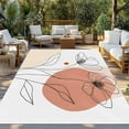 thumbnail image 3 of Fsddascl Boho Floral Outdoor Rug for Patio/Deck/Porch, Non-Slip Large Area Rug 5 x 8 Ft, Nordic Contemporary Minimalist Clean-lined Indoor Outdoor Rugs Washable Area Rugs, Camping Rug Carpet, 3 of 5