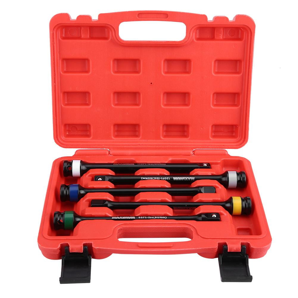 LYUMO 5Pcs Torque Extension Bar Set 1/2 Dr. Impact Wheel Lug Nut HD