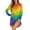 Rainbow Heart, variant on Yuyamidu Aesthetic Mushroom Long Sleeve Night Gowns for Women Soft Button Up Nightgown with Pockets Butterfly Nights Sleepwear Loose Nightdress Size L