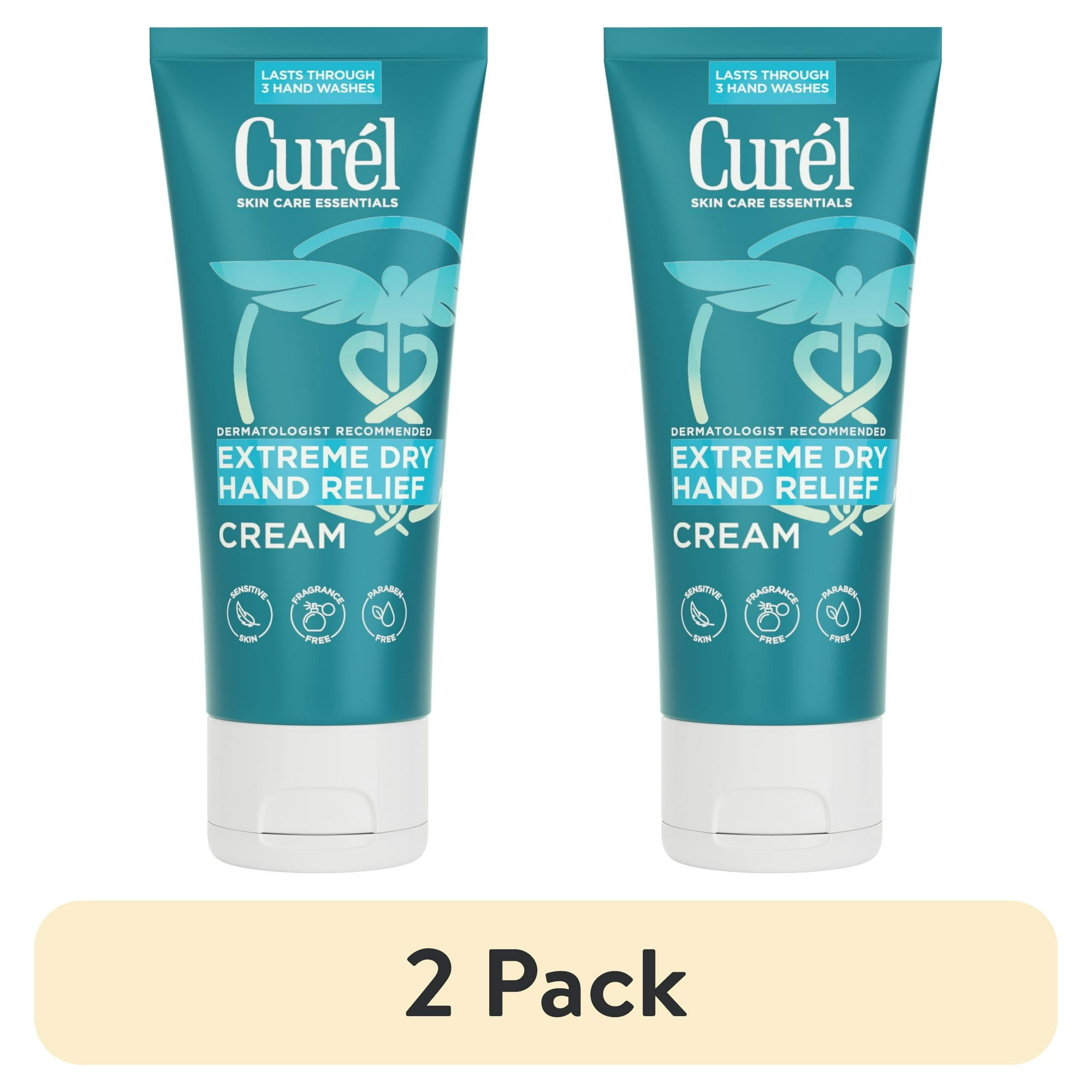 (2 pack) Curel Extreme Dry Hand Relief, Hand Lotion, Dermatologist Recommended Moisturizer, Fragrance Free, 3 fl oz