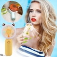 thumbnail image 2 of Ouuluon Portable Fan Cute Handheld Fan with Night Light, Yellow USB Rechargeable Mini Lazy Desktop Wind Cooler for Fishing Camping Walking Hiking, 2 of 8