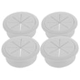 thumbnail image 1 of Luxshiny office desk wire hole grommet 4Pcs White ABS Plastic Round for Study Table Management, 1 of 8