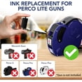 thumbnail image 2 of Perco Lite Pricing Gun Labeler Ink Rolls - Preferred Replacement Inkers for Perco Lite Price Tag Gun, Easy & Convenient Messy Free Ink Refill Even for Beginners (Pack of 4 Inkers), 2 of 7
