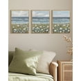 thumbnail image 6 of Drsoum Vintage Landscape Wall Art Coastal Wildflower Field Wall Prints Classic Retro Farmhouse Rustic Decorations for Office Bedroom 11x14in3pcs Natural Framed, 6 of 7