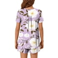 thumbnail image 3 of Censtreet Pajama Set for Women 2 Piece Lounge Set Short Sleeve Tops and Shorts Soft Sleepwear, 3 of 5