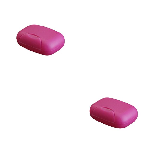 Billuyoard Estuche de transporte impermeable a prueba de polvo para viajes de Camping, caja organizadora de almacenamiento para cuarto de ducha y Rosa roja L 2piezas