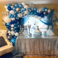 thumbnail image 4 of Juego de globos de látex Jobkoo, azul marino y plateado, 60 unidades, 4 of 7