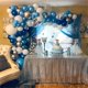 thumbnail image 4 of Juego de globos de látex Jobkoo, azul marino y plateado, 60 unidades, 4 of 7