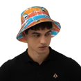 thumbnail image 5 of Yiaed Shark On Line Print Reflective Stripe Bucket Hat Unisex Funny Outdoor Fisherman Cap Beach Sun Hat, 5 of 5