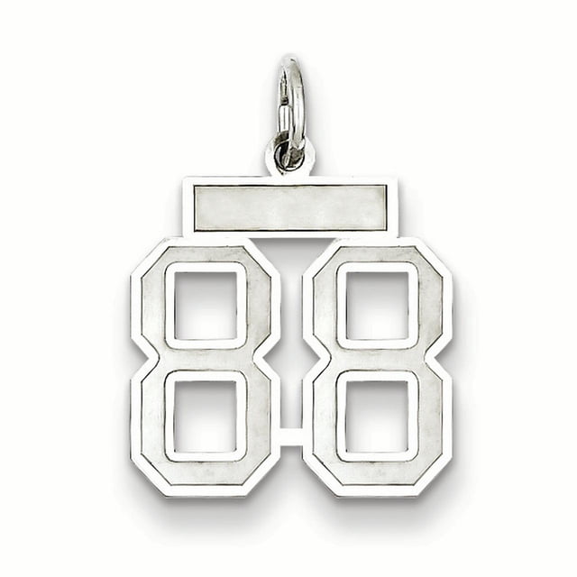 Pendentif Collier Numéro 88 en Argent Sterling 925 Charmes