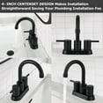 thumbnail image 4 of PARLOS 2-Handle Centerset Swivel Bathroom Sink Faucet Without Drain Assembly, Matte Black, 4 of 8