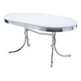 thumbnail image 1 of Bowery Hill Table à Manger Ovale Moderne en Métal Chromé avec Dessus Blanc, 1 of 3