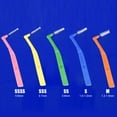 thumbnail image 2 of 5pcs L Shaped Interdental Brushes Effective Cleaning Plaque Removal Braces Brush for Tooth Care Blue, 2 of 8