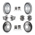 thumbnail image 1 of Transit Auto Front Rear Hub Bearings Assembly Coated Disc Brake Rotors and Ceramic Pads Kit (10Pc) for Car 2017-2019 Hyundai Ioniq BATTERY EV (EV BEV) engine with Electric Parking - KBB-131639, 1 of 11