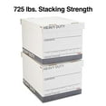 thumbnail image 5 of Staples Storage & Filing Box, Heavy-Duty with Handles & Removable Lid, Letter & Legal Size Documents, Stackable, 12-Pack, White/Gray, 5 of 7