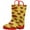 Yellow & Red Lady Bugs, variant on NORTY Kids' Boys Girls Waterproof PVC Rain Boots Easy-On Handles Fun Colors & Prints