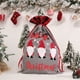 thumbnail image 5 of Monstrate Saco con cordón de Navidad, calcetín de caramelo, bolsa de regalo para hombre del bosque, regalo para niños, fiesta, arreglo de Kits de decoración para fiestas Gris, 5 of 6