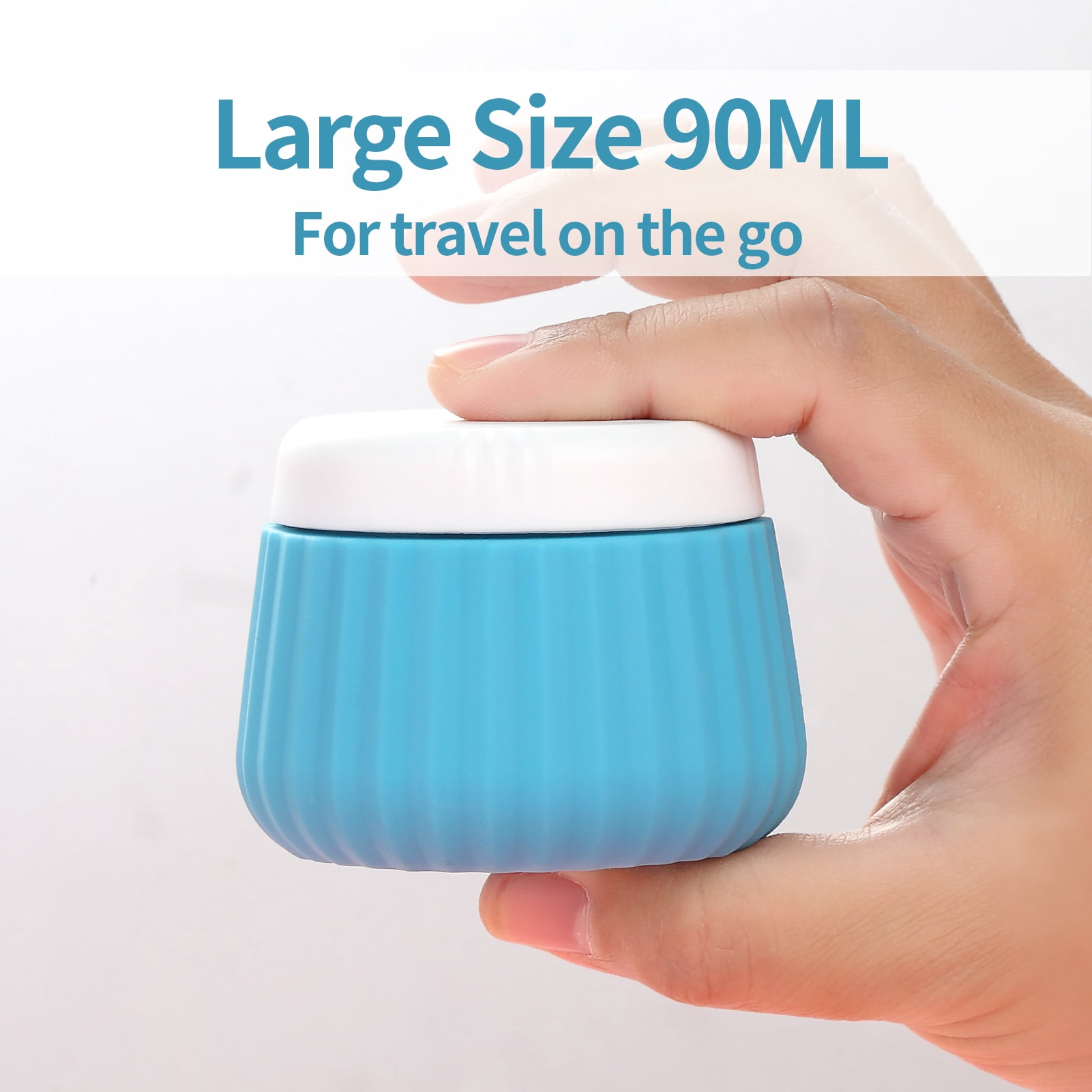 Micebay Travel Bottles 8 Pack, TSA Approved 3 oz Toiletries Containers, Leak Proof Silicone Squeezable Essentials Jars with Clear Bag