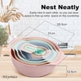 thumbnail image 2 of 10 Pcs Plastic Mixing Bowls Set with Measuring Spoon, Colorful Serving Bowls for Kitchen, Ideal for Baking, Prepping, Nesting Bowls, 2 of 7