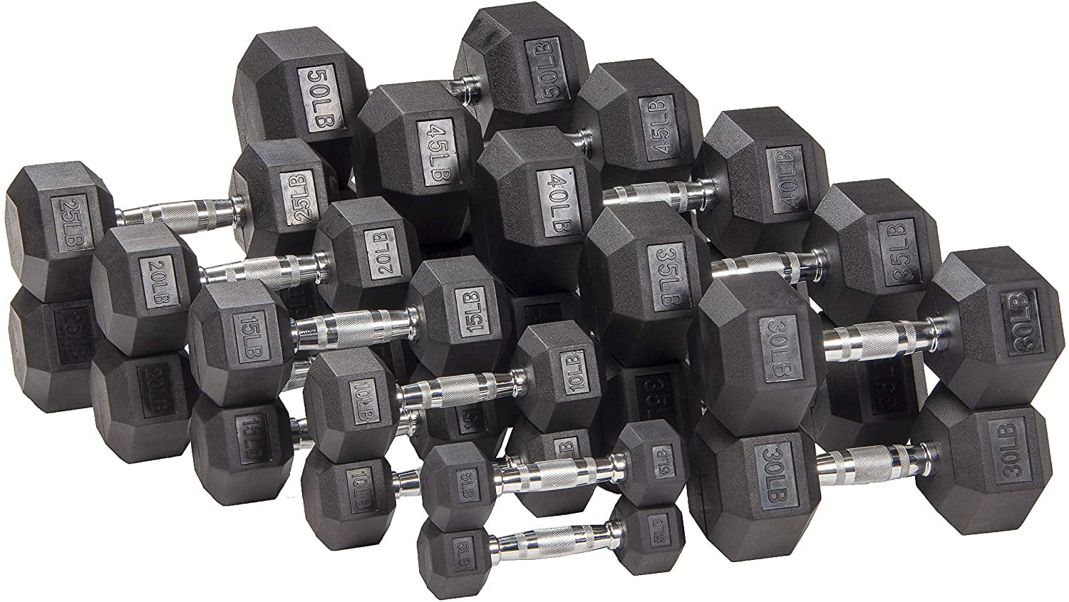 40 lbs Pair Details about   BalanceFrom Rubber Encased Hex Dumbbells 