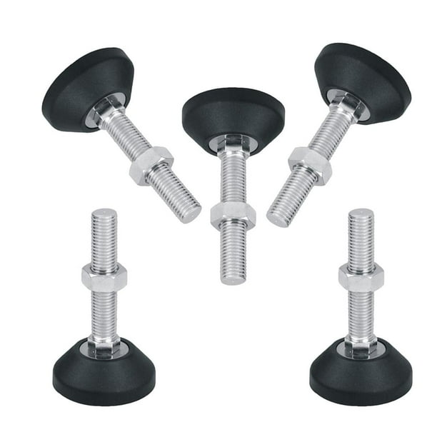 5 piezas de pie ajustable para muebles, pie giratorio, pie nivelador, pie articulado con M16x150 D80
