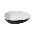 thumbnail image 6 of Rainlex 71" Freestanding Soaking Solid Surface Bathtub in Black and White, 6 of 12