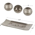 thumbnail image 2 of Dublin Silver Decorative Tray and Orbs Balls Set - Centerpiece Bowl with Balls for Dining room Table, Rustic Coffee Table Decor for Living Room Decor, Gift Boxed, 2 of 8