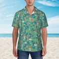 thumbnail image 4 of Haiem Mushrooms and Flowers Printed Hawaiian Shirt for Men - Men’s Casual Beach Summer Shirts - Stretch Fabric with Modern Fit-Large, 4 of 9