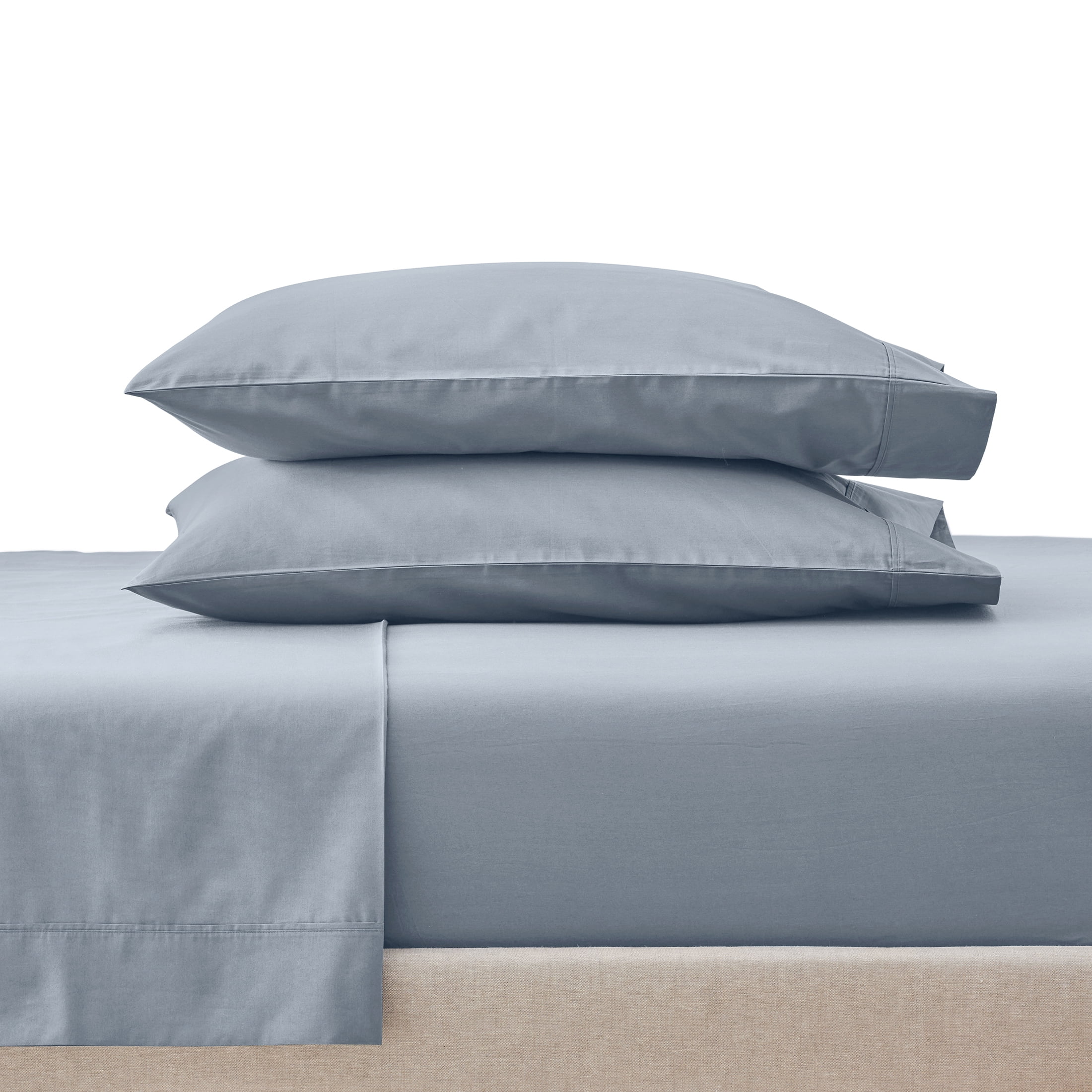 Better Homes & Gardens Soft Silver Cotton Percale Pillowcases, King (2 Count)