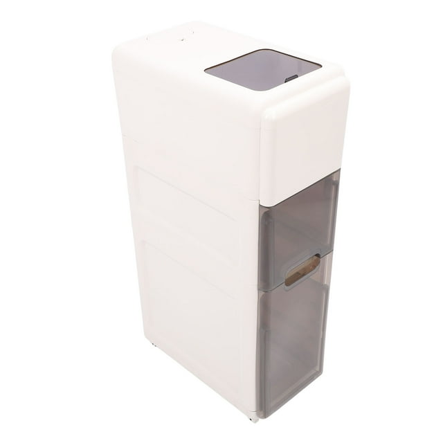 Slim Storage Cabinet, Rolling Narrow Storage Cabinet with Wheels, Slim Organizer Drawer for Rice, Ingredients, Floor Cabinet for Small Space, Kitchen, Laundry, Living Room
