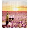 thumbnail image 3 of Ambesonne Wine Shower Curtain, Blooming Lavender Picnic, 69"Wx70"L, Lavender Yellow Green, 3 of 3