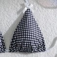 thumbnail image 4 of Women's 2 Piece Gingham Bikini Bikini Set Triangle Bow Front Beachwear High Waisted Bathing Suit Swimsuit plus Sized Women's Swimsuits Swimsuits Ladies Swimsuit Top Small Bikini Set Push up Teens 3, 4 of 5