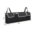 thumbnail image 3 of Car Back Seat Organizer & Trunk Storage Bag, Multi-Pocket Auto Accessory for Rear Luggage Compartment, Adjustable Straps, Black, 3 of 8
