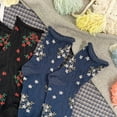 thumbnail image 2 of Women's Crew Ruffle Flower Socks - 2 Pair Set w/ Gift Bag - Made in Korea, 2 of 5