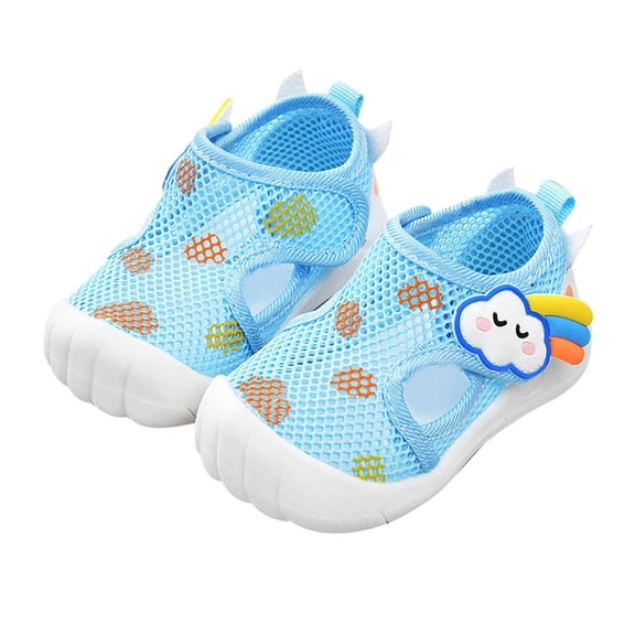 LNMQLPDBS Toddler Water Shoes Baby Girls Boys Shoes Lightweight for Non Slip Sneakers with Cute Print Toddler Prewalker First Walking Sandals Closed Toe Summer Anti Kick Breathable Wear Sandals