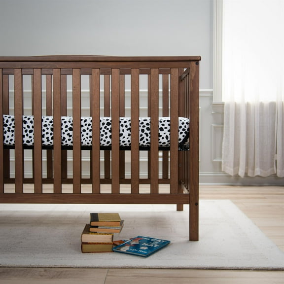 Rizzy Home 28" X 52" Black/White Dots Cotton Cribsheet