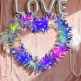 thumbnail image 6 of Rourlinge Valentines Day Wreath for Front Door Heart Shaped Wreath with Light String and Bowknot Valentines Day Tinsel Garland Decoration for Door Wall Window Party Decor, 6 of 6