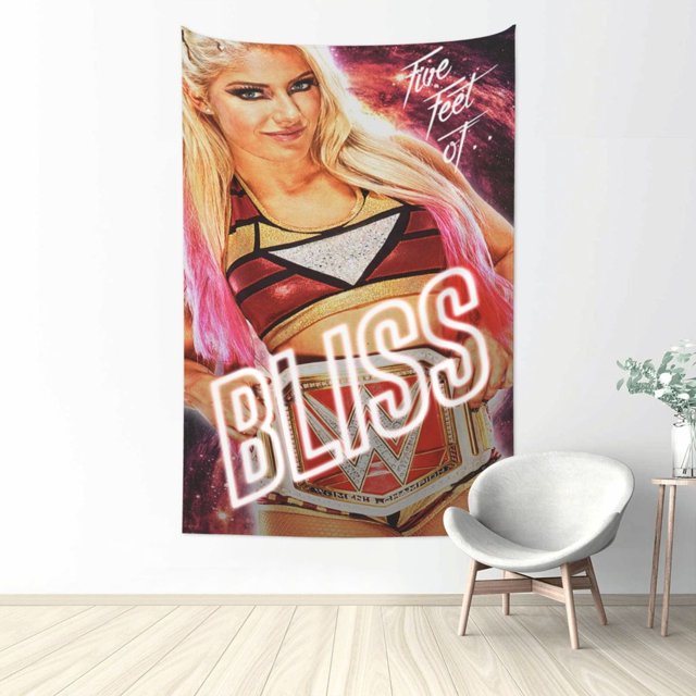 Tapiz de Alexa Bliss con impresión de póster para colgar en la pared, arte de pared, tapiz para dormitorio, sala de estar, pasillo, dormitorio, decoración del hogar, 60 x 40 pulgadas