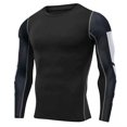 thumbnail image 2 of Jinhomg Athletic Compression Shirt for Men Lightweight Breathable Long Sleeve Workout Tops Big and Tall Comfy Muscle Athletic Shirts Gym Sportswear Summer Saving Black XL, 2 of 4