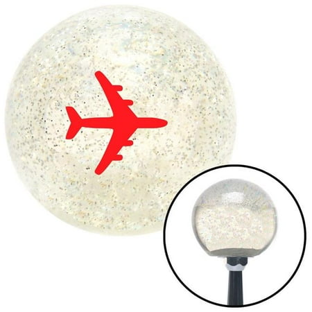 American Shifter Red Commercial Airplane Clear Metal Flake Shift Knob with M16 x 1.5 Insert Shifter Brody