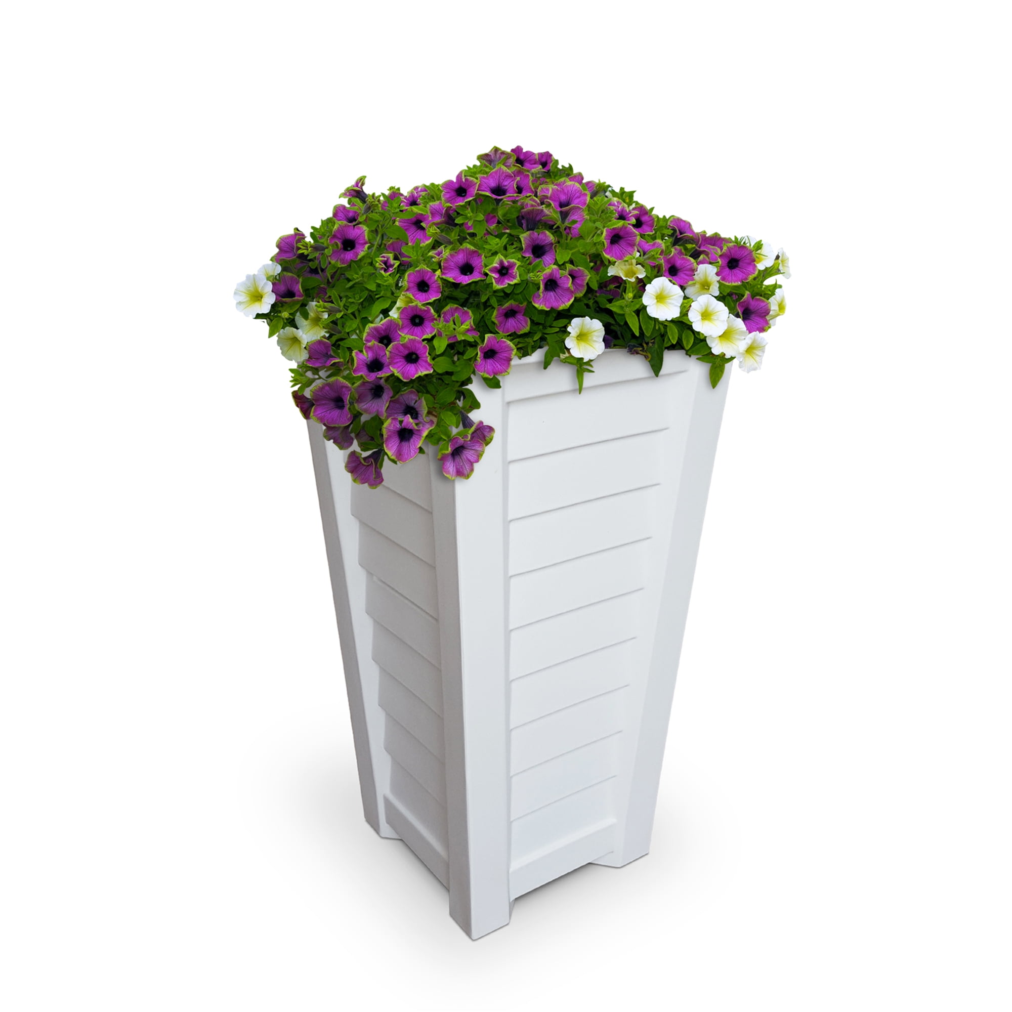 Lakeland Tall Planter White