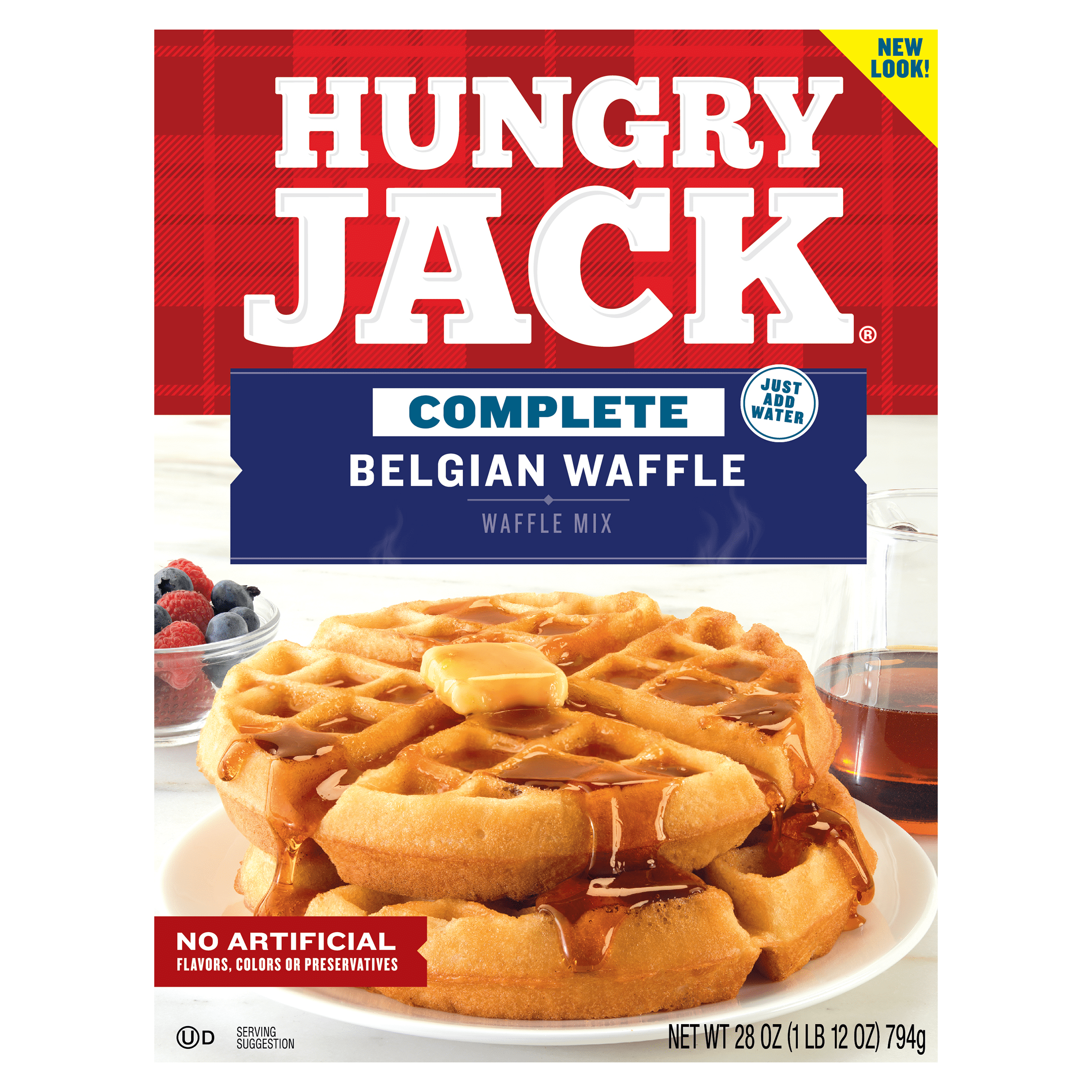 Hungry Jack Complete Belgian Waffle Mix, 28 oz Box