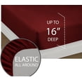 thumbnail image 5 of Swift Home Luxury Bedding Collection, Ultra-Soft Brushed Microfiber 6-PC Bed Sheet Sets, Extremely Durable - Easy Fit - Wrinkle Resistant - (Includes 2 Bonus Pillowcases), California King, Burgundy Burgundy California King, 5 of 7