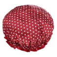 thumbnail image 2 of TISHITA Waterproof Double Layer Shower Cap Bath Hair Protection Adult G G, 2 of 8