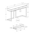 thumbnail image 3 of 20" Black Rectangular Computer Desk, 3 of 5