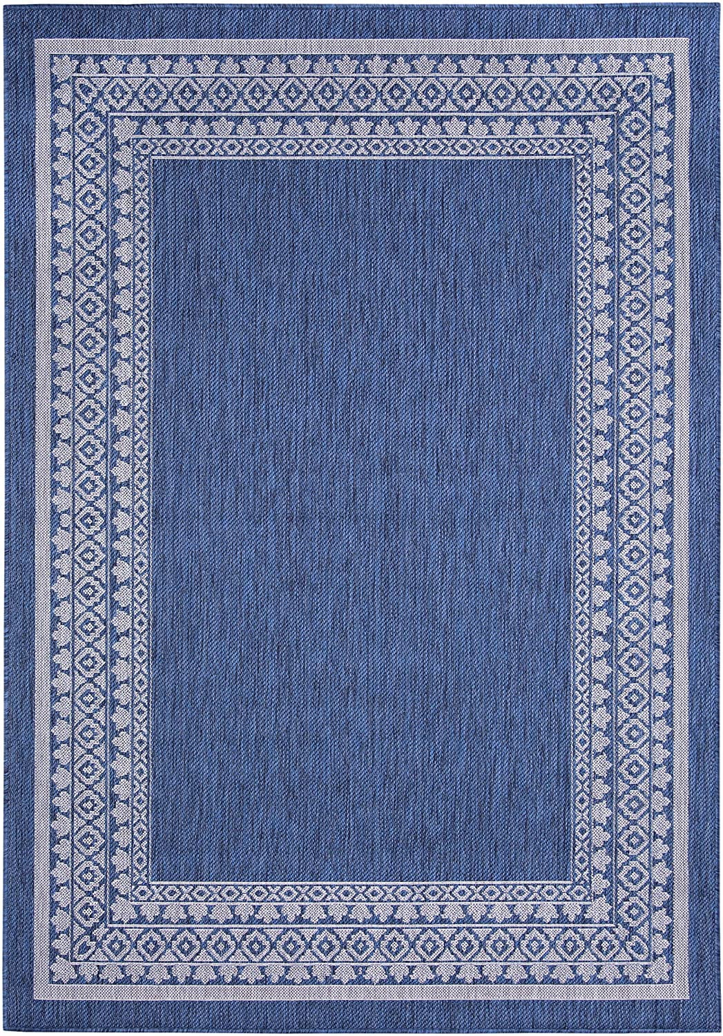 Classic Border Rug 5 ft. 3 in. x 7 ft. 6 in., Midnight Blue, Indoor